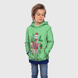 Толстовка-худи детская Рик и Морти монстр в коробке с подарком, цвет: 3D-синий — фото 2