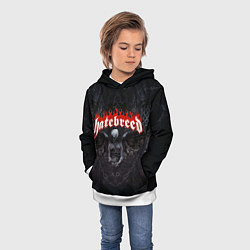Толстовка-худи детская Hatebreed hardcore, цвет: 3D-белый — фото 2