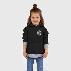 Толстовка-худи детская Chrysler logo white, цвет: 3D-меланж — фото 2