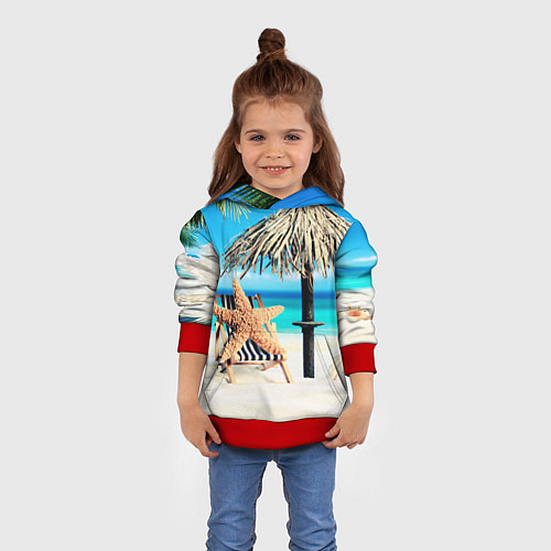 Детская толстовка Resort / 3D-Красный – фото 4