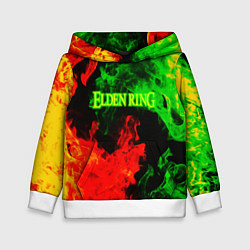 Толстовка-худи детская Elden ring в огне рпг, цвет: 3D-белый