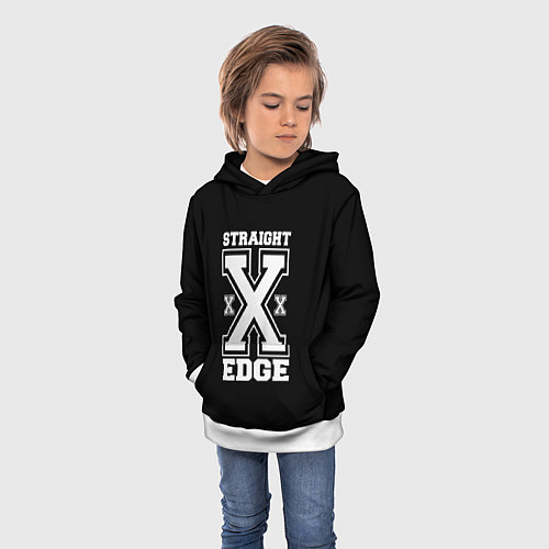 Детская толстовка Straight edge SXE / 3D-Белый – фото 3