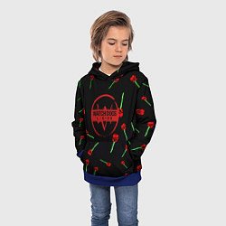 Толстовка-худи детская Watch dogs 2 rose, цвет: 3D-синий — фото 2