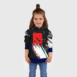 Толстовка-худи детская Dota 2 glitch color, цвет: 3D-синий — фото 2