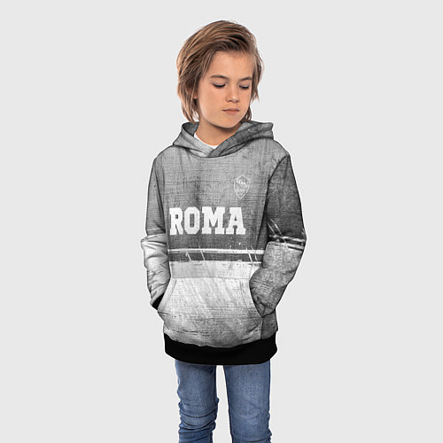 Детская толстовка Roma - grey gradient посередине / 3D-Черный – фото 3