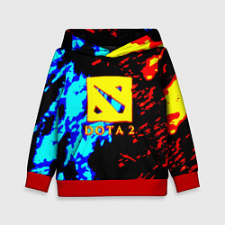 Толстовка-худи детская Dota 2 огненный стиль, цвет: 3D-красный