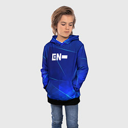 Толстовка-худи детская Enhypen blue poly, цвет: 3D-черный — фото 2