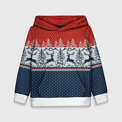 Детская толстовка Новогодний вязаный узор