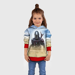 Толстовка-худи детская Дин Джарин - Мандалорец, цвет: 3D-красный — фото 2