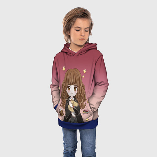 Детская толстовка Гермиона Грейнджер / 3D-Синий – фото 3