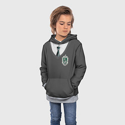 Толстовка-худи детская Форма Слизерина, цвет: 3D-меланж — фото 2
