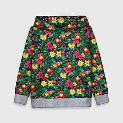 Детская толстовка Ёлочные шары и остролистный падуб