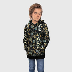Толстовка-худи детская Цветочная богема, цвет: 3D-черный — фото 2