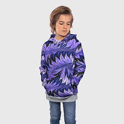 Толстовка-худи детская Абстрактные перья - жидкость, цвет: 3D-меланж — фото 2