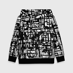 Детская толстовка Бело-чёрная абстракция