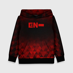 Толстовка-худи детская Enhypen red poly, цвет: 3D-черный