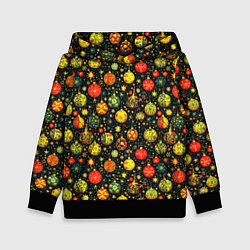 Детская толстовка Новогодние елочные шары