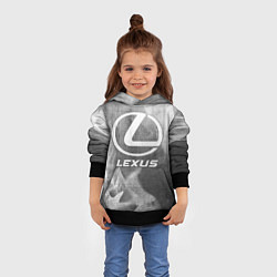 Толстовка-худи детская Lexus - grey gradient, цвет: 3D-черный — фото 2