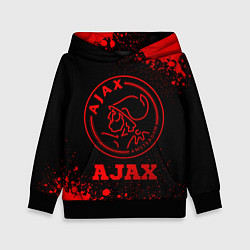 Толстовка-худи детская Ajax - red gradient, цвет: 3D-черный
