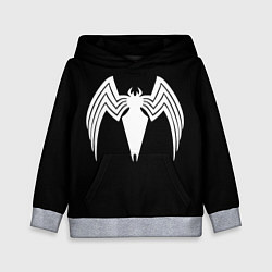 Толстовка-худи детская Venom - spider logo, цвет: 3D-меланж