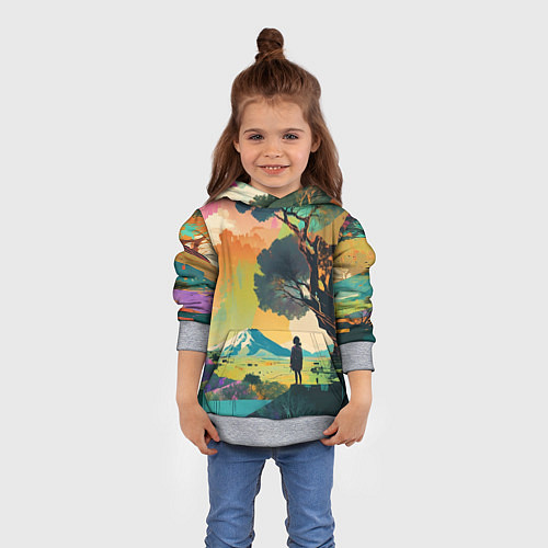 Детская толстовка На природе абстракция / 3D-Меланж – фото 4
