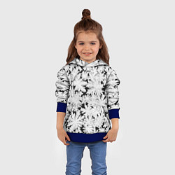 Толстовка-худи детская Мороз на стекле, цвет: 3D-синий — фото 2