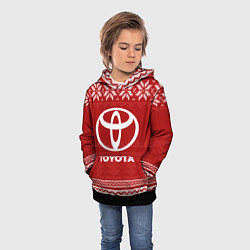Толстовка-худи детская Новогодний Toyota, цвет: 3D-черный — фото 2
