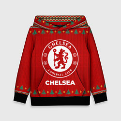 Толстовка-худи детская Chelsea new year, цвет: 3D-черный