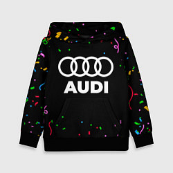 Толстовка-худи детская Audi конфети, цвет: 3D-черный