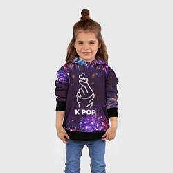 Толстовка-худи детская Праздничный K Pop, цвет: 3D-черный — фото 2