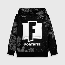 Толстовка-худи детская Снежный Fortnite, цвет: 3D-черный
