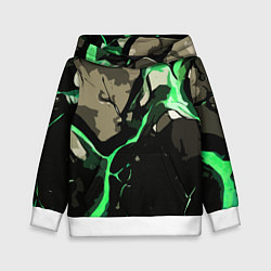 Детская толстовка Зелёный разлом в камне