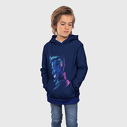 Толстовка-худи детская Joker gradient, цвет: 3D-синий — фото 2