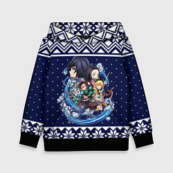 Толстовка-худи детская Demon slayer sweater, цвет: 3D-черный