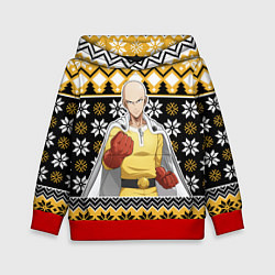 Толстовка-худи детская One-Punch Man sweater, цвет: 3D-красный