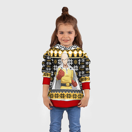 Детская толстовка One-Punch Man sweater / 3D-Красный – фото 4