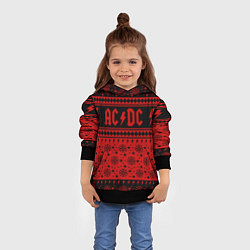 Толстовка-худи детская ACDC christmas sweater, цвет: 3D-черный — фото 2