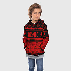 Толстовка-худи детская ACDC christmas sweater, цвет: 3D-меланж — фото 2