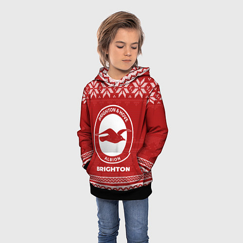 Детская толстовка Новогодний Brighton / 3D-Черный – фото 3