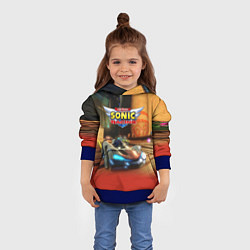 Толстовка-худи детская Team Sonic racing - video game, цвет: 3D-синий — фото 2