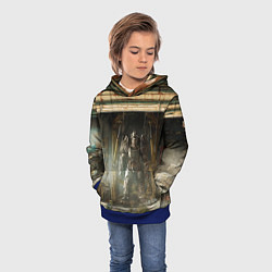 Толстовка-худи детская Fallout - armour garage, цвет: 3D-синий — фото 2