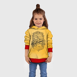 Толстовка-худи детская Пуффендуй Хогвартс, цвет: 3D-красный — фото 2