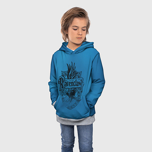 Детская толстовка Когтевран Хогвартс / 3D-Меланж – фото 3