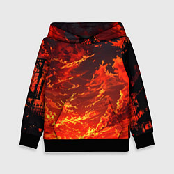 Детская толстовка Багровый огненный закат