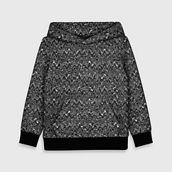 Детская толстовка Чёрный с белым текстурированный