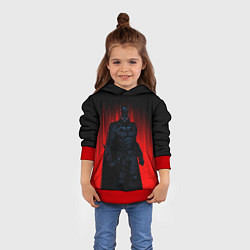 Толстовка-худи детская Batman - Robert Pattinson, цвет: 3D-красный — фото 2