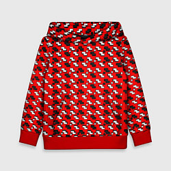 Детская толстовка Чёрно-белые фигуры на красном фоне