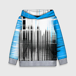 Детская толстовка Сине-чёрный гранж на белом фоне