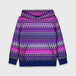 Детская толстовка Сиренево-розовый узоры