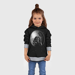 Толстовка-худи детская Лорд вейдер звезда смерти, цвет: 3D-меланж — фото 2